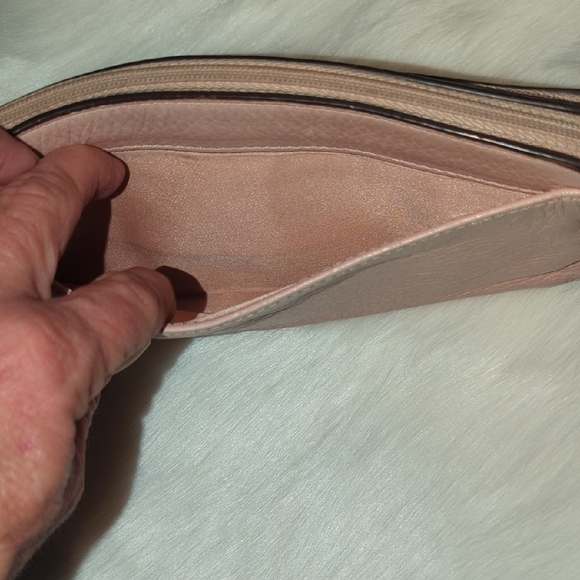 Coach Pink Leather Wristlet - Picture 4 of 14